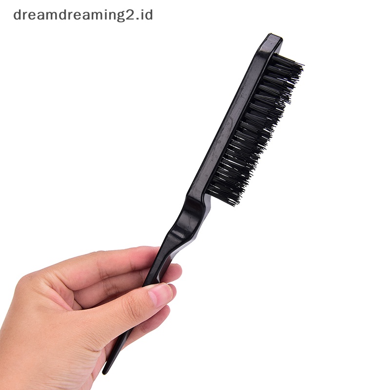 (drea) 1pc Sikat Penata Rambut Menggoda Sisir Punggung Sikat Rambut Sisir Styling Garis Ramping //