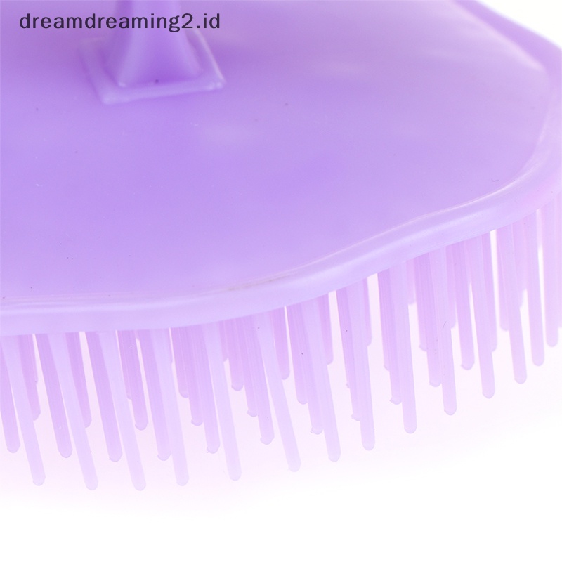 (drea) 1pc Sikat Cuci Pijat Shampo Kulit Kepala Genggam Sisir Clean Massage Brush //