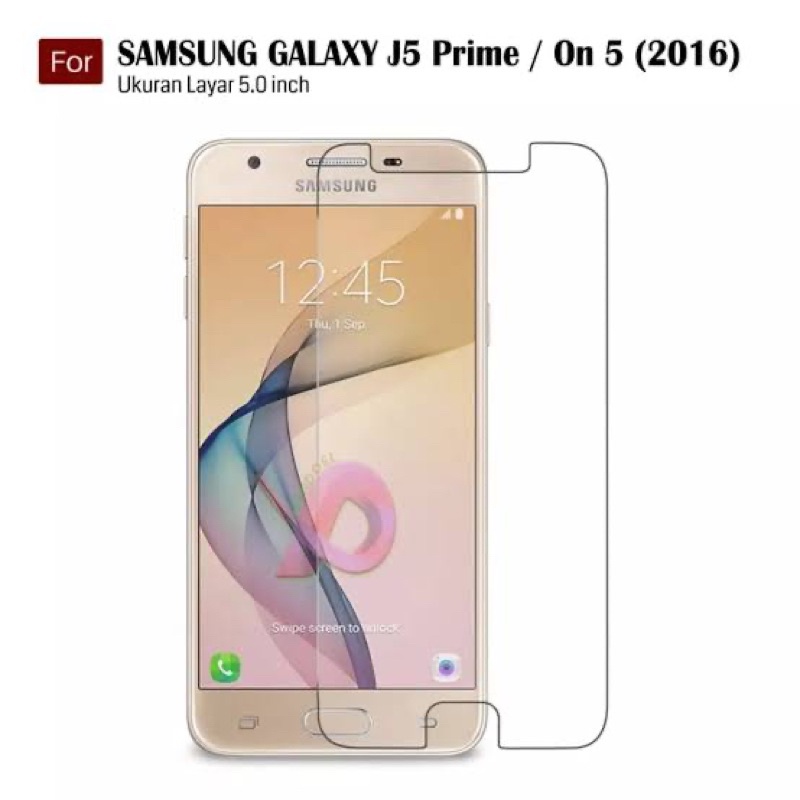 Tempered glass samsung j5 J500/ j5 prime Anti Gores Samsung Bening Transparant bening