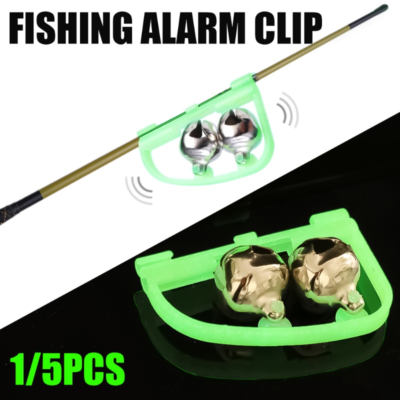 1pc Universal Waterproof Fluorescent Double Bell/ Portable Malam Glow In The Dark Pancing Alarm Tackle Perlengkapan