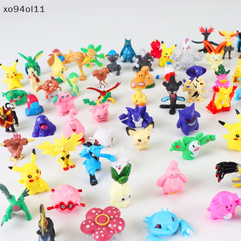 Angka XO Model Lot Bulk Beli 24Pcs Gaya Berbeda Boneka Figure Anime Pikachu OL