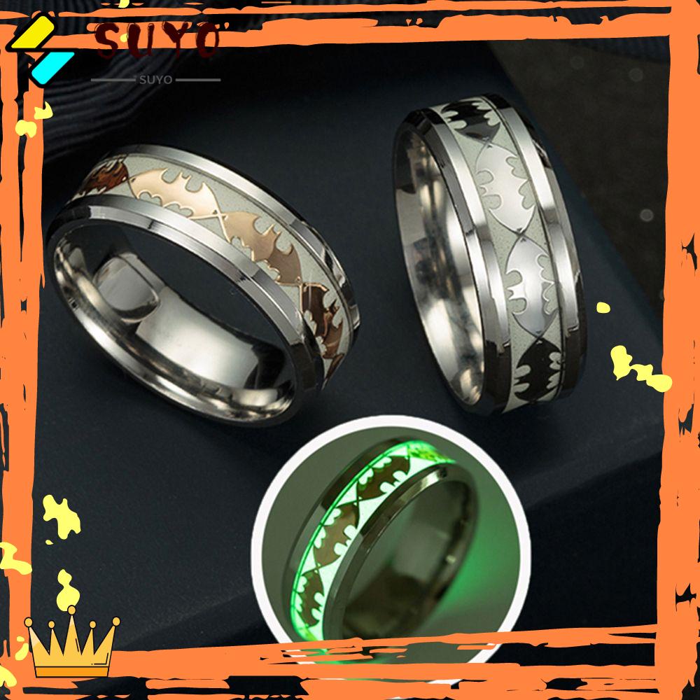 Suyo Luminous Band Cincin Fashion Pria Wanita Hadiah Anti Karat