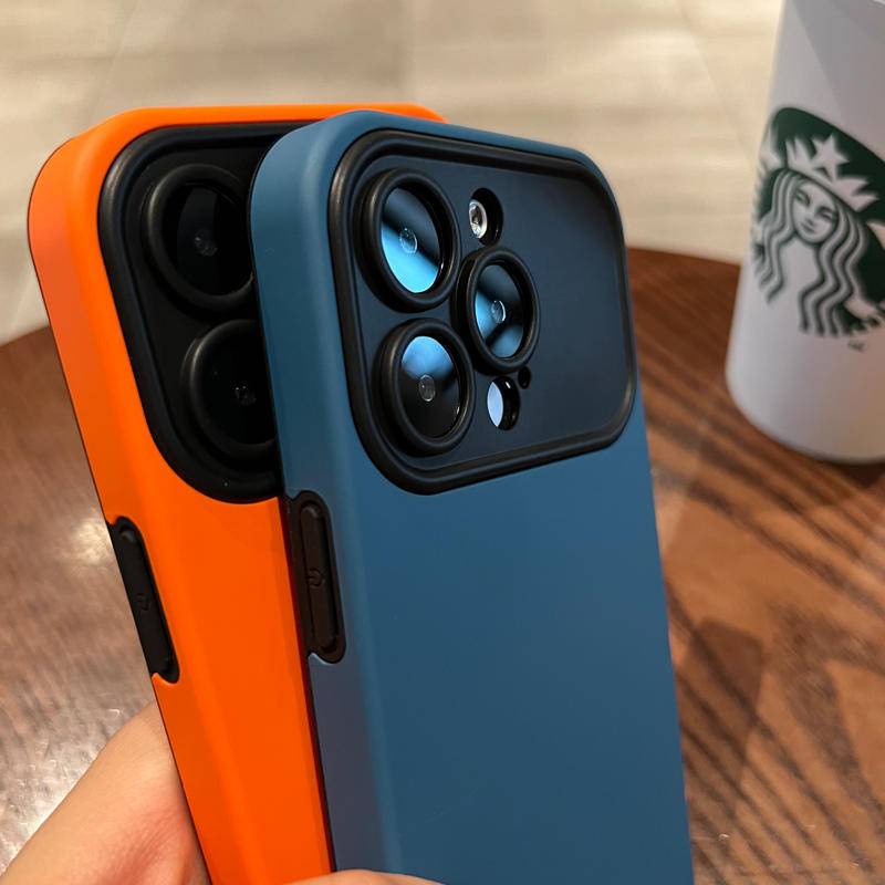 IPHONE Fashion Campuran Warna Kulit Perasaan Case Untuk iPhone12 11 Pro MAX XS MAX X XR Silikon Lembut Dengan Cover Pelindung Lensa Kamera Untuk iPhone12 iPhone11