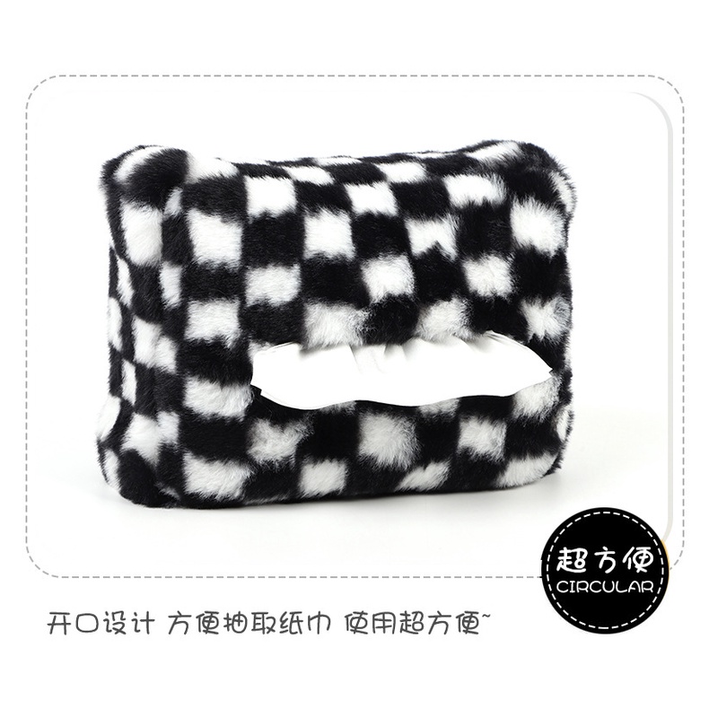 Kotak tissue Kotak Hitam Putih Mobil, Laci Kertas Gantung Multifungsi Mewah Mobil