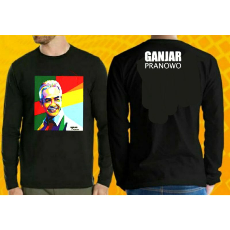 Kaos ganjar pranowo lengan panjang original Denisshopee