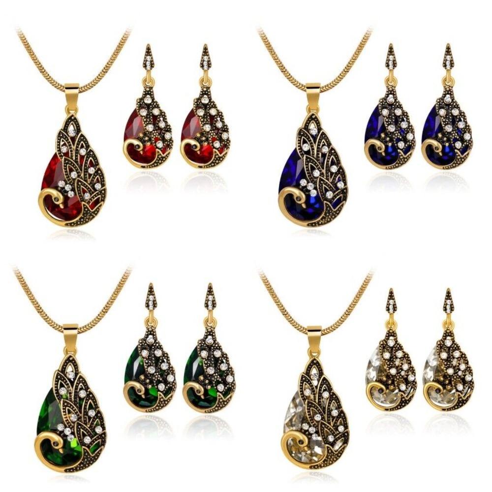 Set Anting LILY Vintage Elegan Fashion Perhiasan Pengantin Wanita Cubic