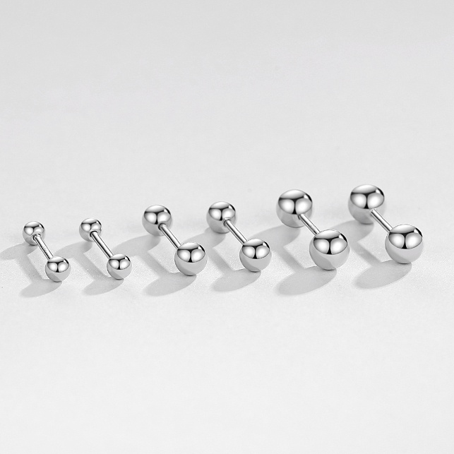 Perak999 Sterling Telinga Tulang Paku Sekrup Gesper Anting Tindik Telinga Ear Studs