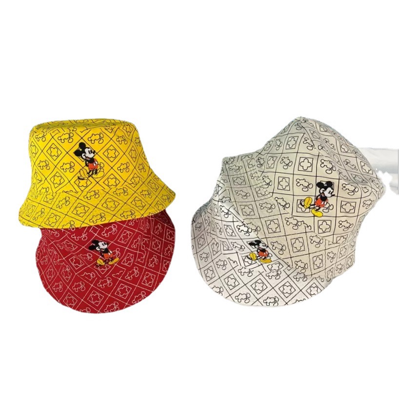 Topi Bucket Tabir Surya Kartun Bordir Mickey