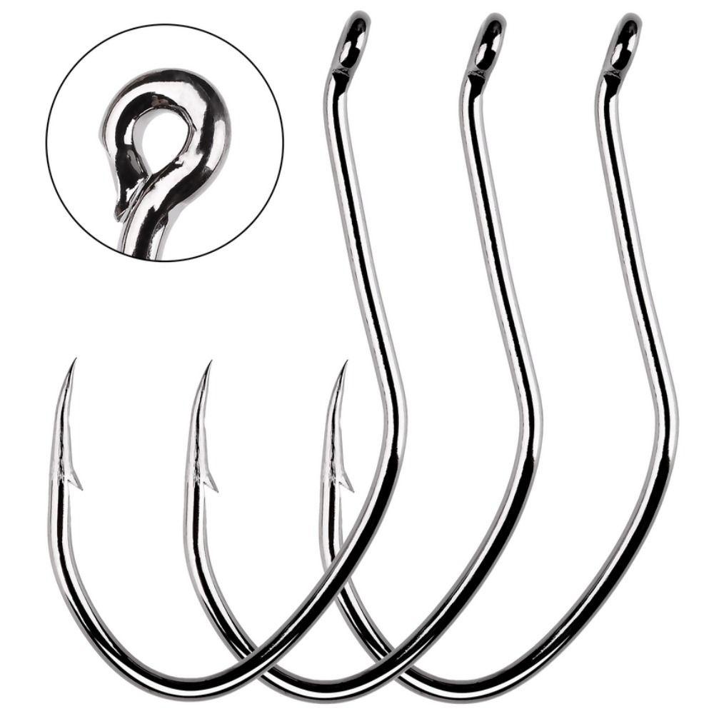 Lanfy Fishhook Ikan Gurame Dengan Lubang Baja Karbon Ikan Lele Kait Pesca Umpan Hidup Mustad Hooks Fishihook Set Jig Fishhook Japan Hook Barbed Fishhook