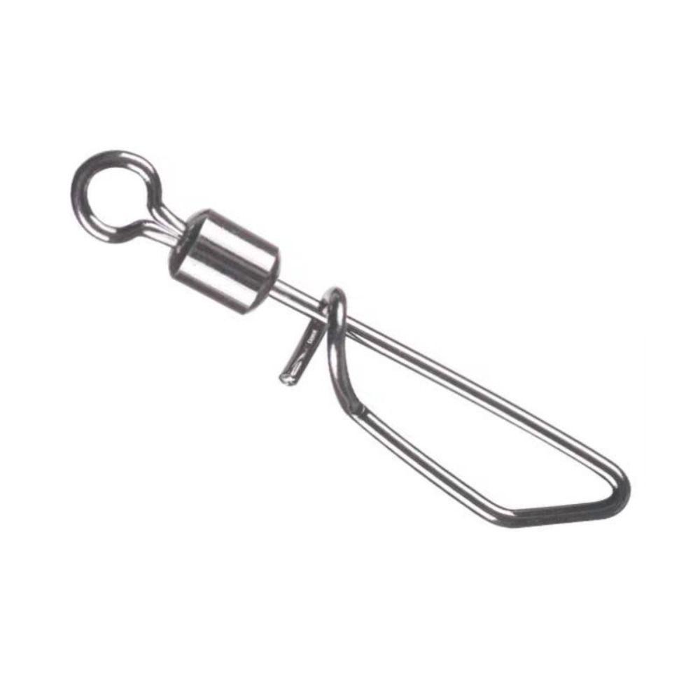 AUGUSTINA Augustina Memancing Rolling Swivels Snap Gaya Amerika 50 Pcs Rotating Ring Konektor Pancing Aksesoris Memancing Putar T-Shaped Swivel