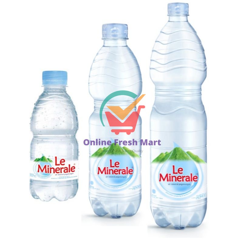 (hanya instant) Le Minerale Air Mineral Pegunungan botol besar tanggung kecil - Online Fresh Mart De