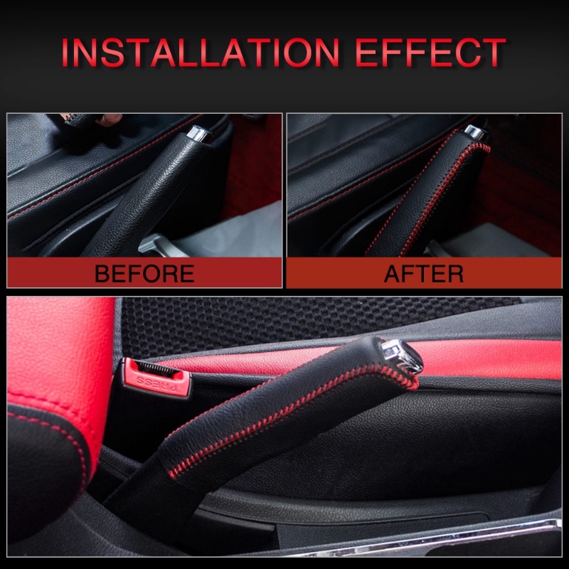 Universal Car Auto handbrake Cover Protector Grip Covers Handle sleeve shift knob Cover Penutup Rem Tangan Mobil sleeve slip Mobil Kulit Imitasi shifting Car Hand Brake Cover