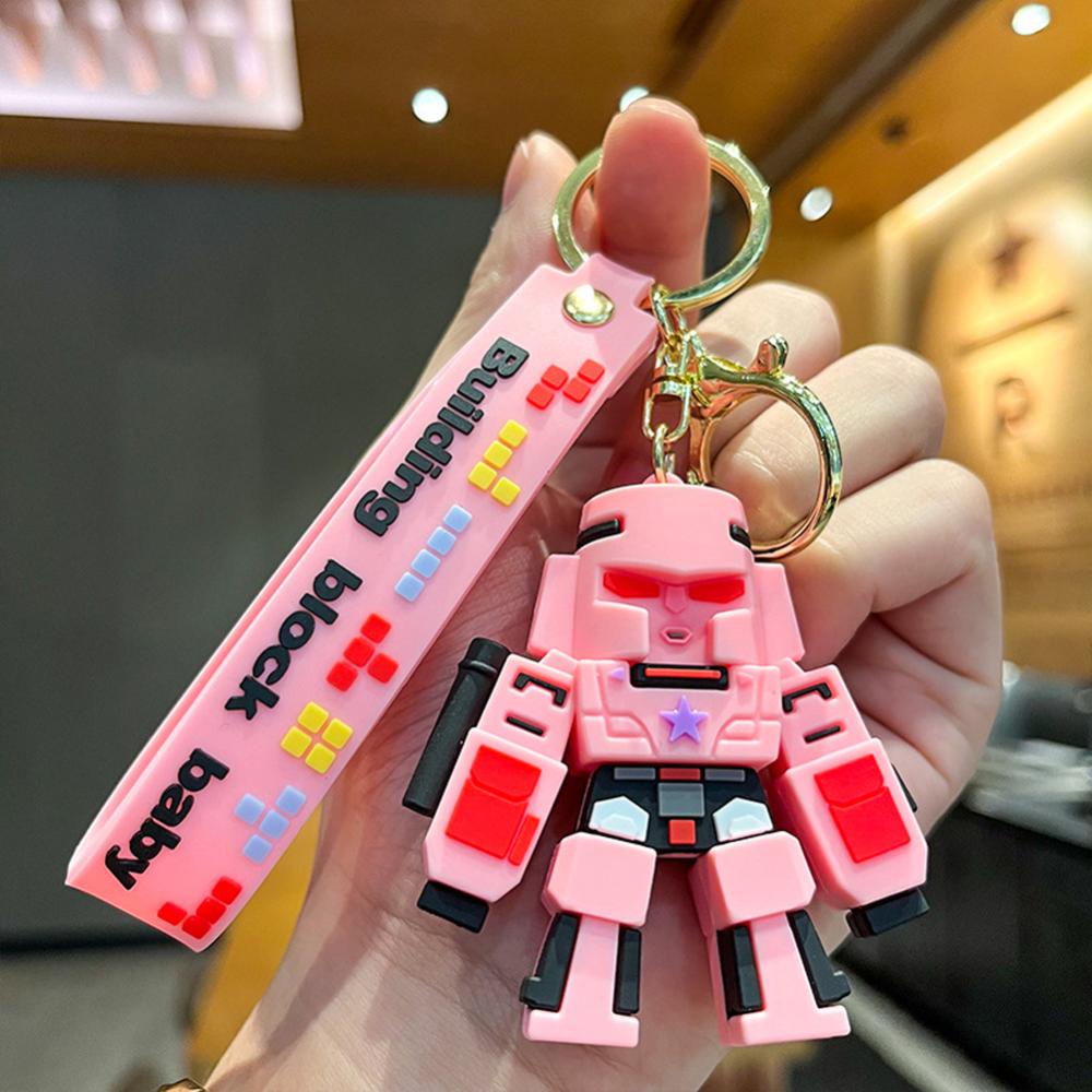 Timekey Kartun Autobot Gantungan Kunci Wanita Pria Kreatif Anime Figurine Keyrings Untuk Pasangan Handbag Charms L2Y5