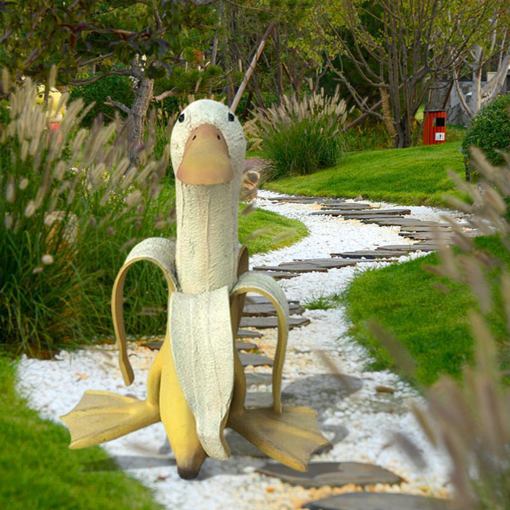 Huit Patung Bebek Pisang Indah Patung Hewan Taman Untuk Rumput Teras