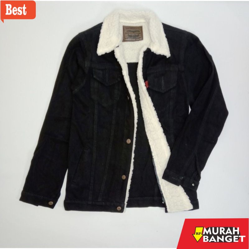 Jaket denim pria terbaru- Jaket Jeans Bulu Serpha Pria / Jaket Denim Serpha