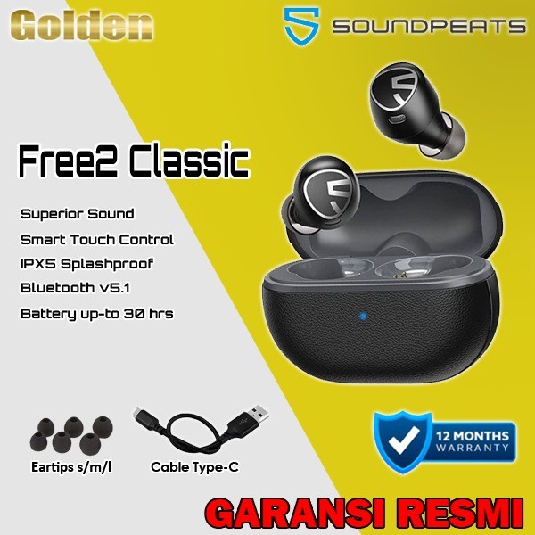SoundPEATS Free 2 / Free2 Classic True Wireless Earbuds TWS Resmi
