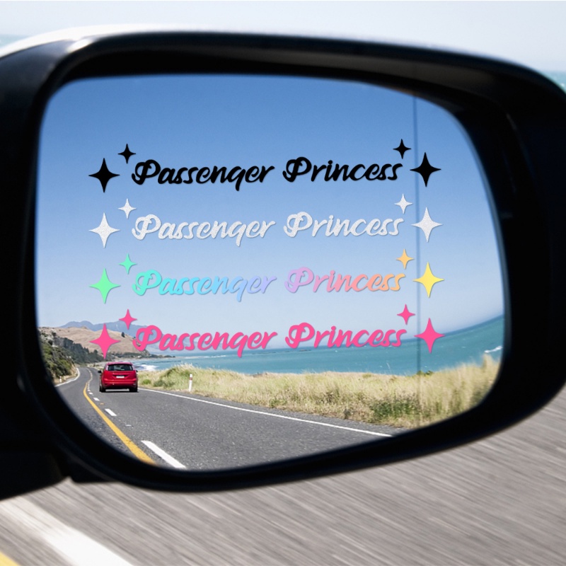 Kreatif Colorful Penumpang Putri Inggris Stiker Mobil/ Otomotif Cermin Perekat Diri Alfabet Decal/ DIY Kendaraan Hias Aplikasi