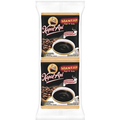 

Kapal Api Mantap Kopi Instan + Gula 10 x 25 g
