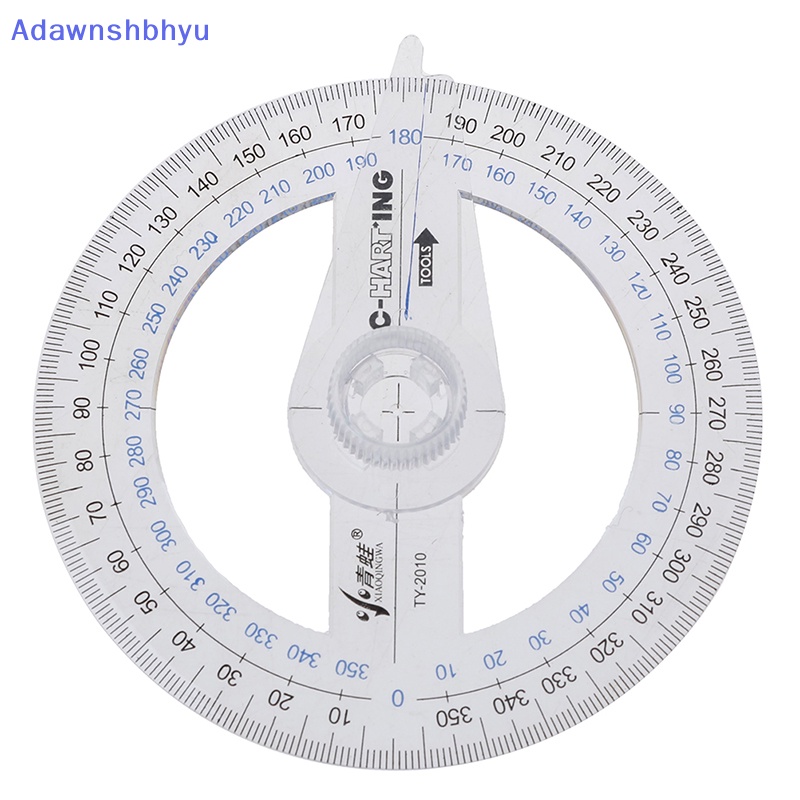 Adhyu Portable Diameter 10cm Plastik 360derajat Pointer Busur Derajat Penggaris ID