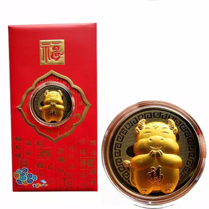 

Angpao Emas Shio Kerbau 2021 Model B / Angpao berlapis emas 9 Varian - No. 2