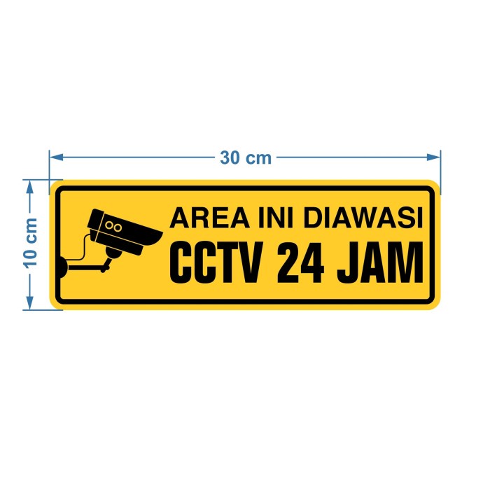 

RAMBU PLANG DIAWASI KAMERA CCTV 30CM X 10CM AKRILIK