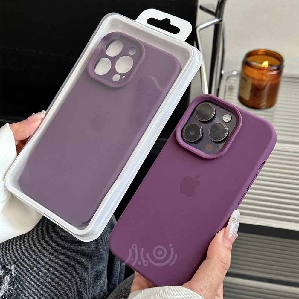 IPHONE Pelindung Kamera Case Ponsel Silikon Cair Untuk Iphone11 12 13 14 Pro Max Casing Iphone14 Plus Full Cover Shockproof Soft Case