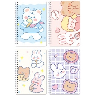 

Scrapbook Buku Tulis A5 Spiral Notebook Aesthetic Journal Motif Korea Lucu Garis Diary Planner