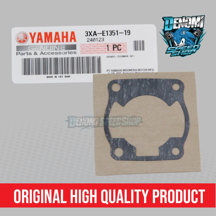 Packing Paking Gasket Cylinder Silinder Blok Yamaha F1ZR FIZR F1Z FIZ R Force 1 Original YGP 3XA-E1351-19