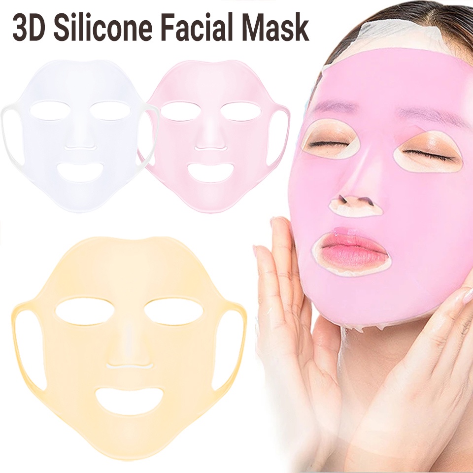 3d Silicone Facial Mask Cover/Reusable Anti Dropping Ear Hanging Facial Mask Fixed Cover/Aplikator Masker Wajah/Pelindung Wajah Pelembab Anti Penuaan/Alat Perawatan Kulit