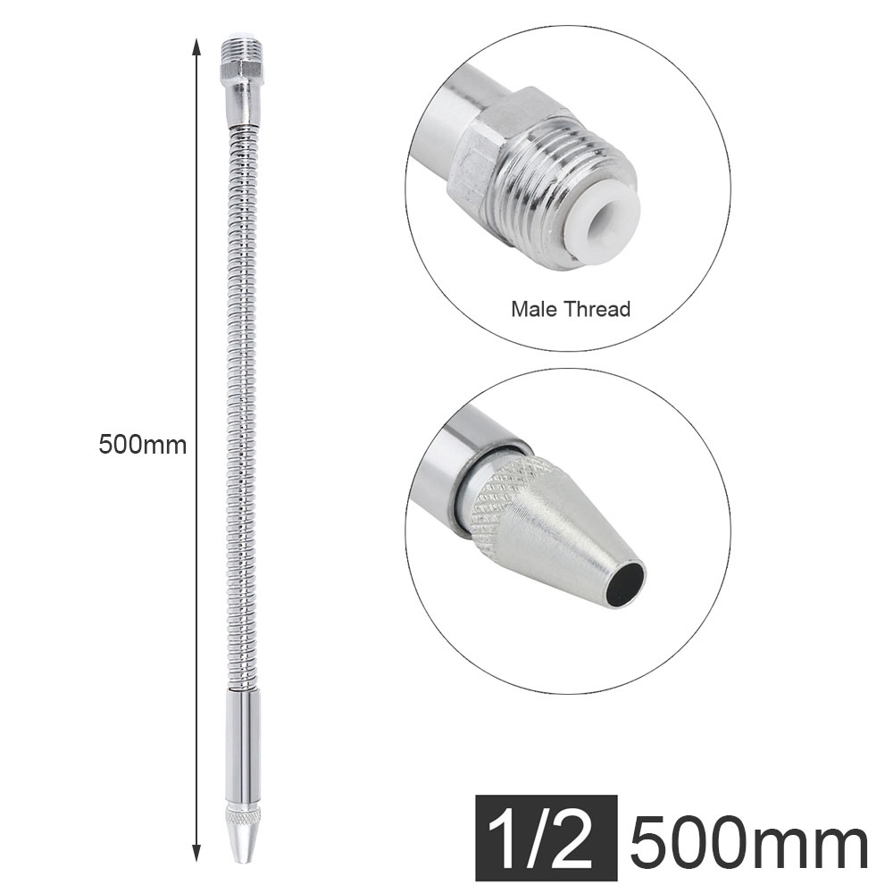 Tabung Pendingin Minyak Air Fleksibel Bahan Metal1 /21 /4 3 /8 Inch 400-700mm Dengan Nozzle Kepala Bulat Untuk Mesin CNC/Milling/Bubut