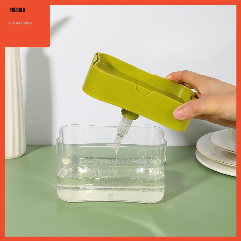 [Predolo] Dispenser Sabun Dan Holder Spons Soap Liquid Pump Dispenser Untuk Dapur Rumah