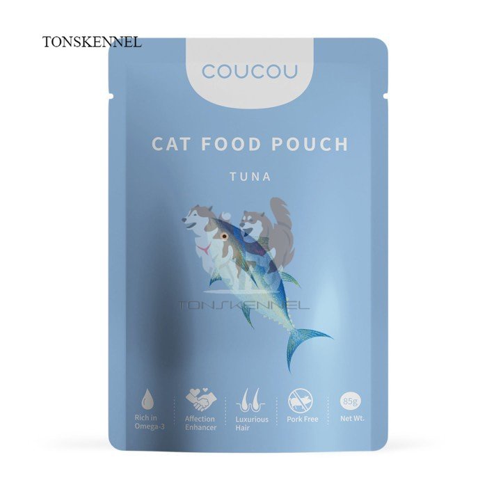 Coucou Pouch Sachet Makanan Kucing Basah 85G Wet Cat Food Adult Kitten