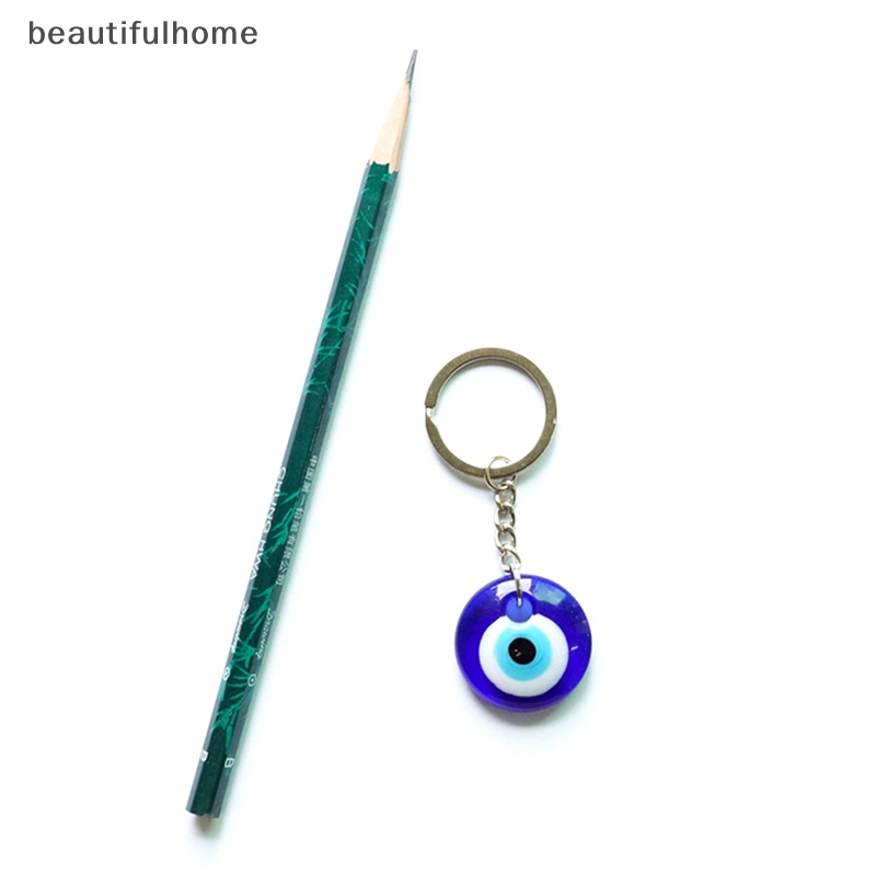 {beautifulhome} Fashion Lucky Turkish Greek Blue Eye Keychain Charm Pendant Gantungan Kunci Hadiah DIY.