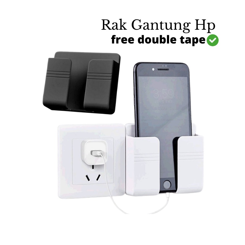 GOS A104 - Rak Gantung HP Charger Remote Tempel Tembok / Cell Phone Hanger Tempel