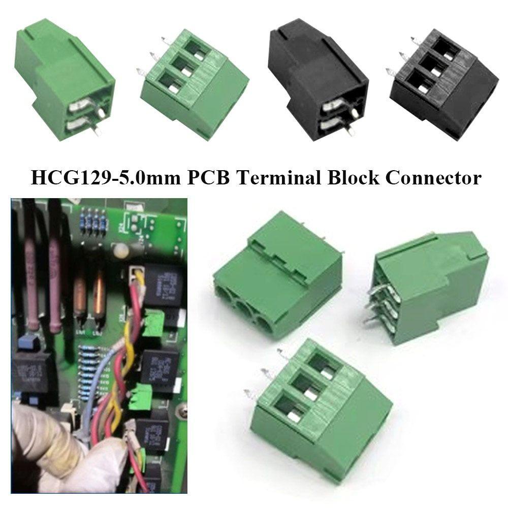 Populer 5pcs Konektor Blok Terminal PCB HCG129-5.0mm Sekrup PCB 2P 3P Blok Terminal Untuk Diameter Kawat Digunakan: 24-12AWG 2.5mm2