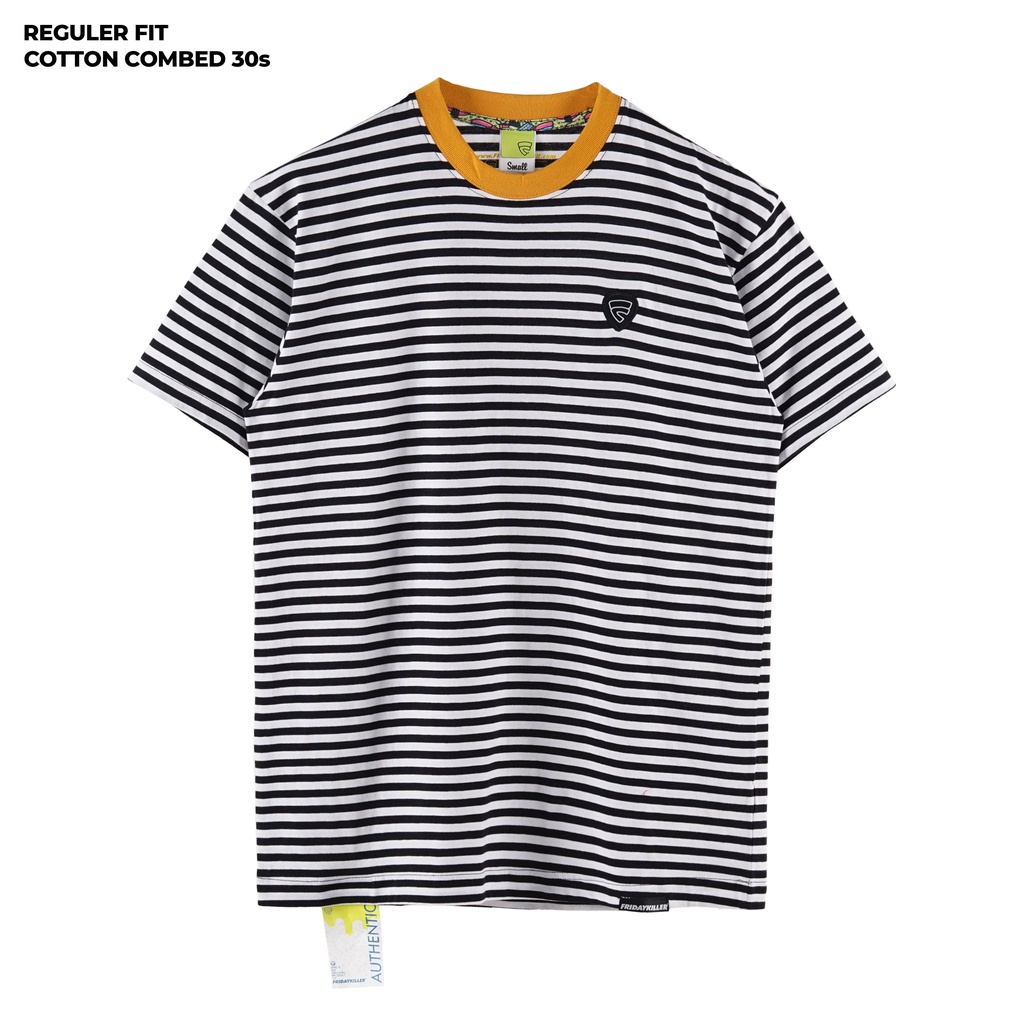 KAOS STRIPE GARIS  FRIDAY KILLER | KOZIAK BLACK OCHRE