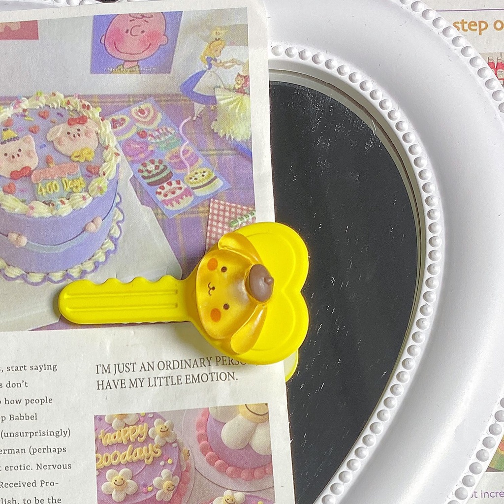 Jepit rambut anak kunci transparan kartun gemerlap sanrio bahan berkualitas import harga grosir bisa cod