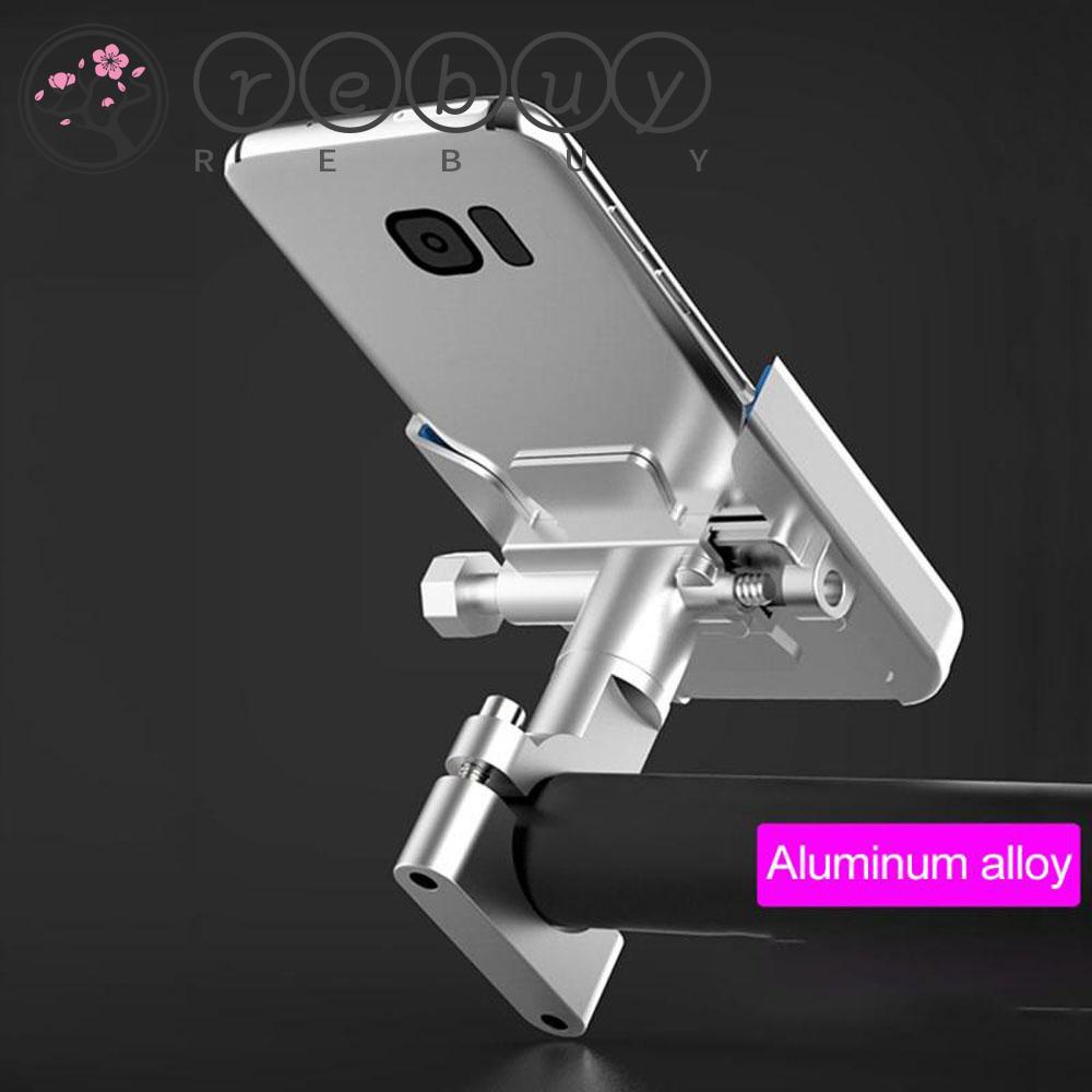 Rebuy Bicycle Phone Holder Untuk Motor Sepeda Aluminium Alloy Mount Bracket Stang Mount Anti-slip Adjustable GPS Holder