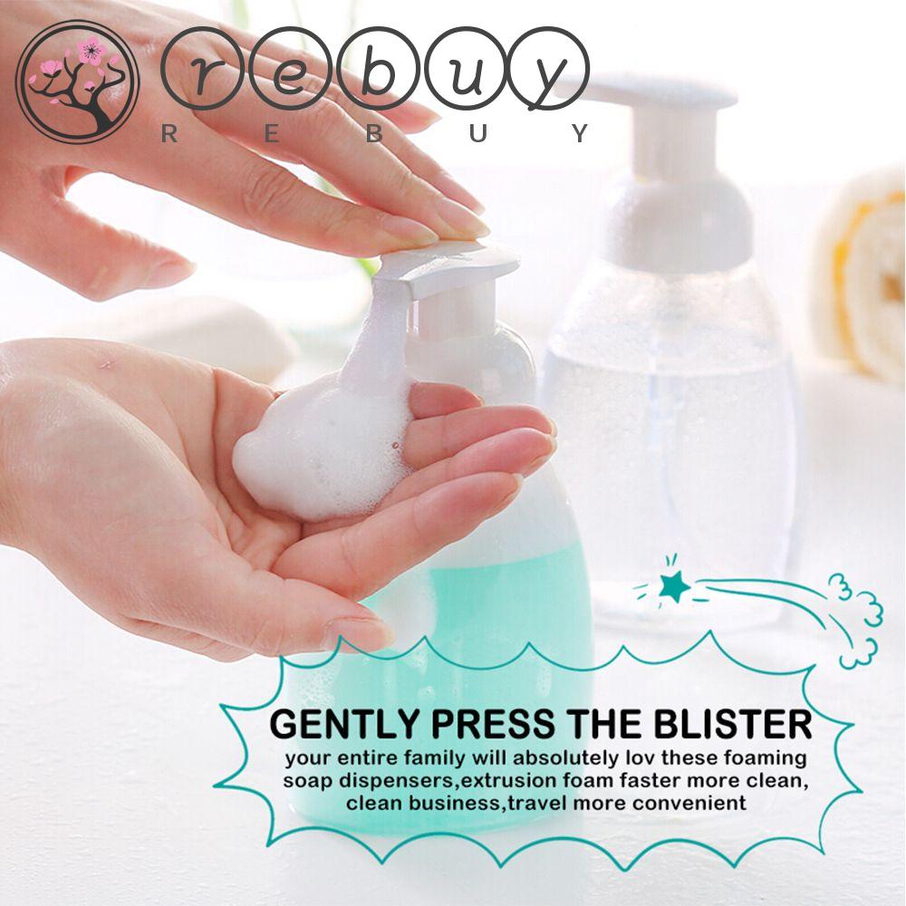 Rebuy Botol Busa Transparan Lotion Wajah Bening Dispenser Foaming Squeezed Soap Wadah PET