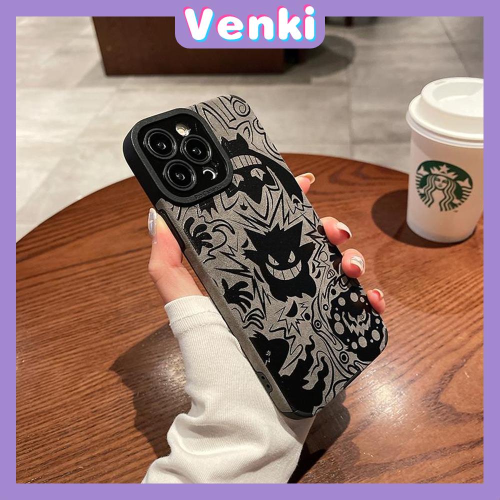 VENKI - Untuk iPhone 11 Case Kulit Murid Suede Case Lembut Tahan Guncangan Ponsel Case Perlindungan Kamera Anime Klasik Goblin Kompatibel dengan iPhone 14 13 Pro max 12 Pro max xr xs 7 8Plus