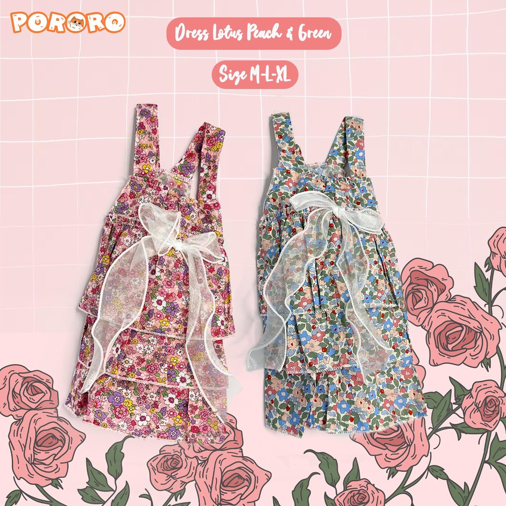 PORORO - Baju Kucing - Dress Orchid Flower