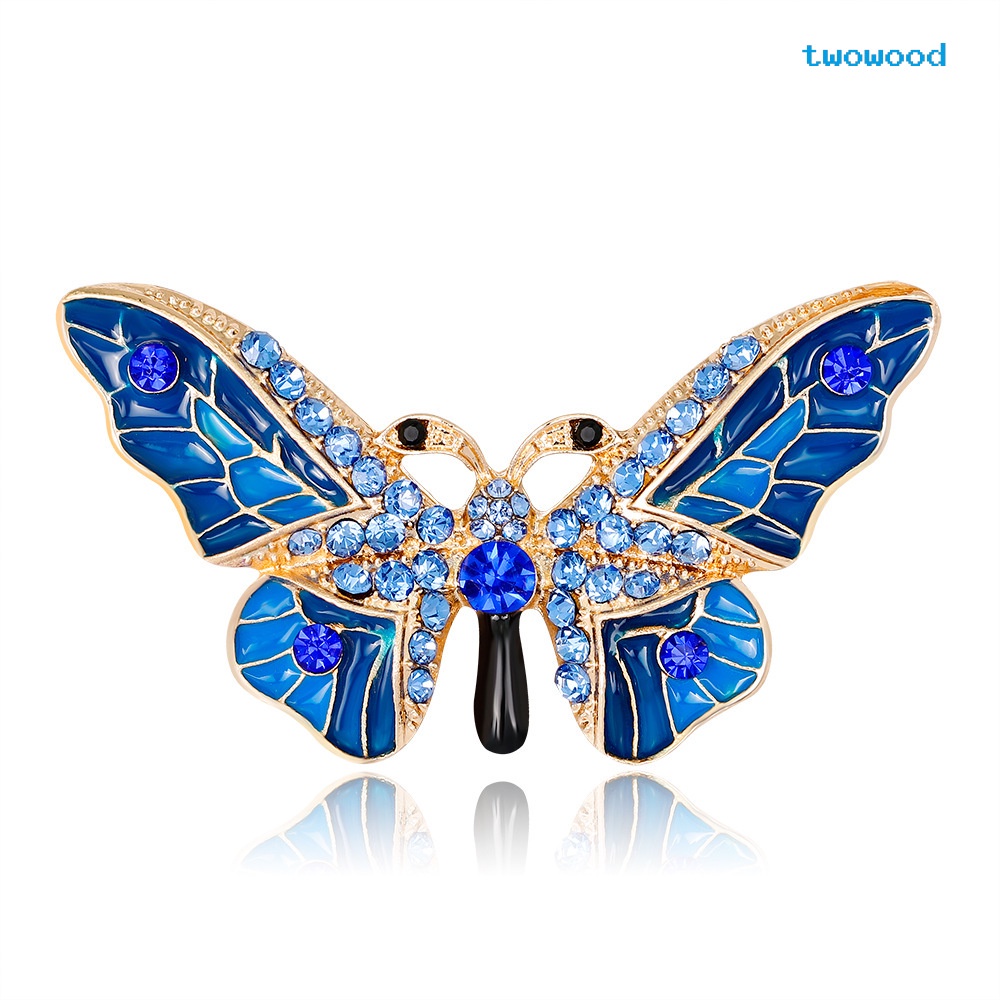 Twowood Fashion alloy drop oil butterfly Bros Korsase Eropa Dan Amerika Bros