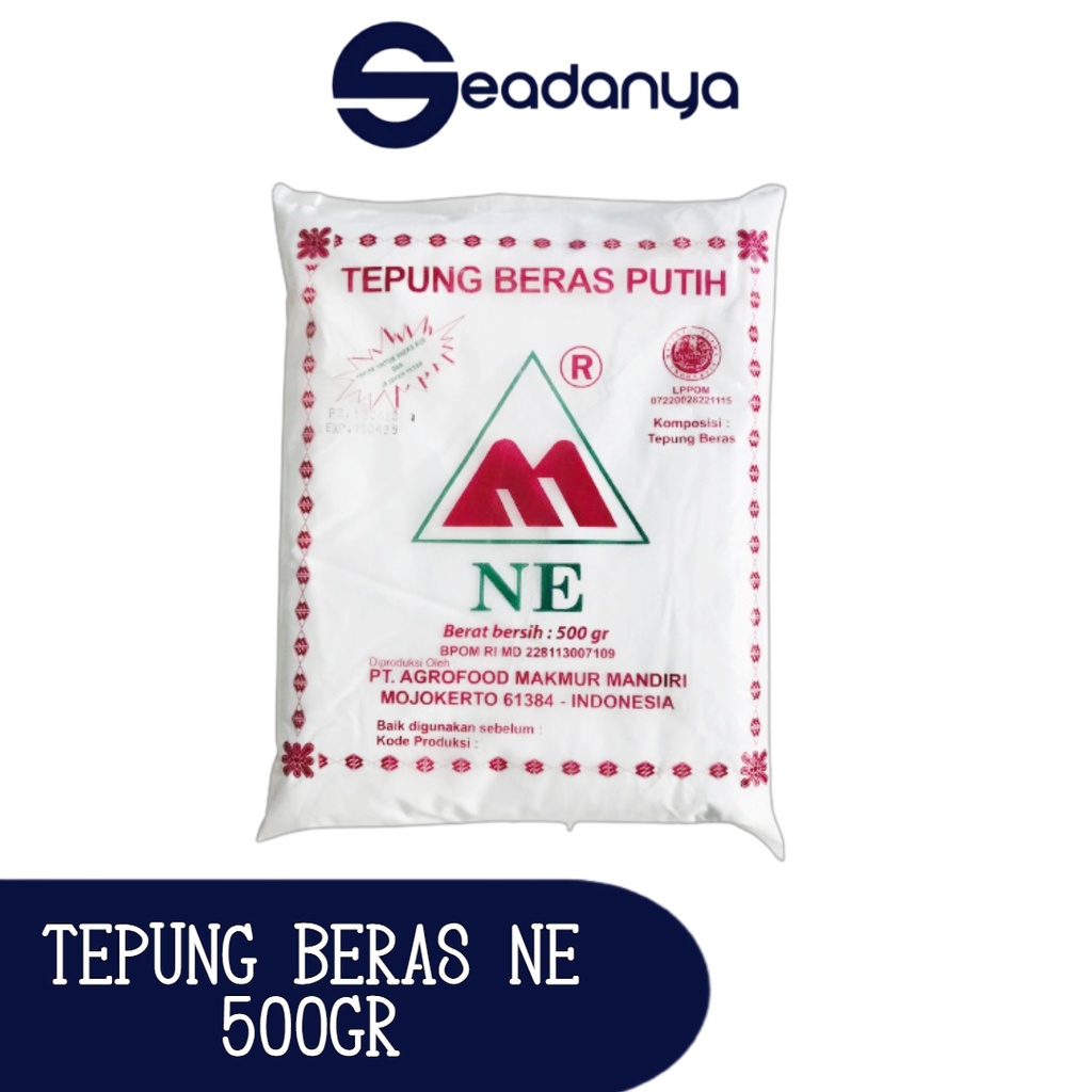 

TEPUNG BERAS PUTIH NE 500GR - tepung beras kemasan 500gr - rice flour