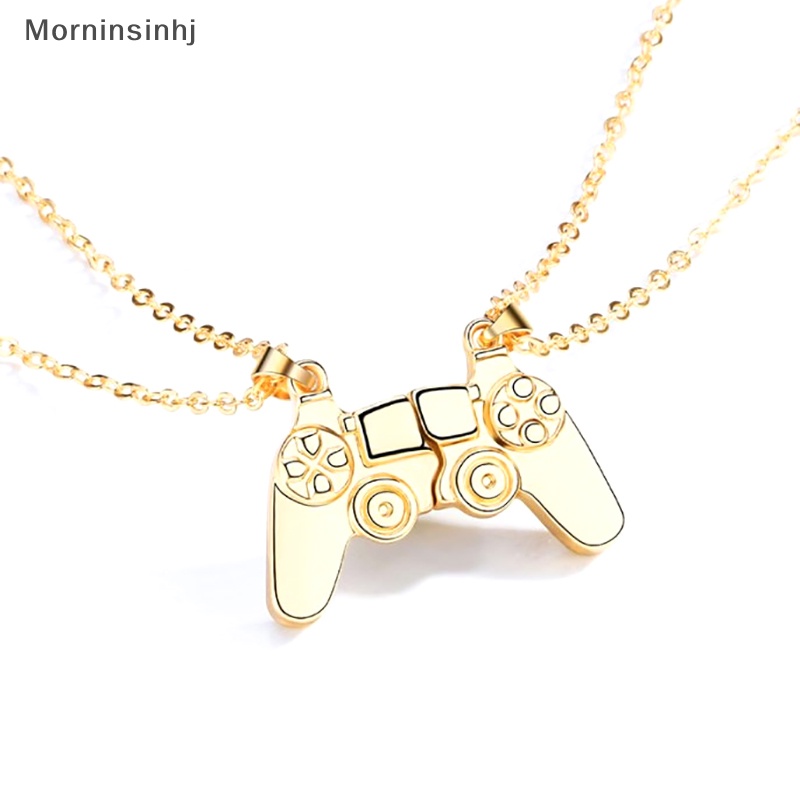 Mornin Kalung Pasangan Controller Game Magnetik Dengan Warna Emas/Silver PS4 Konsol Game Liontin Kalung Valene Day Jewelry Gift id