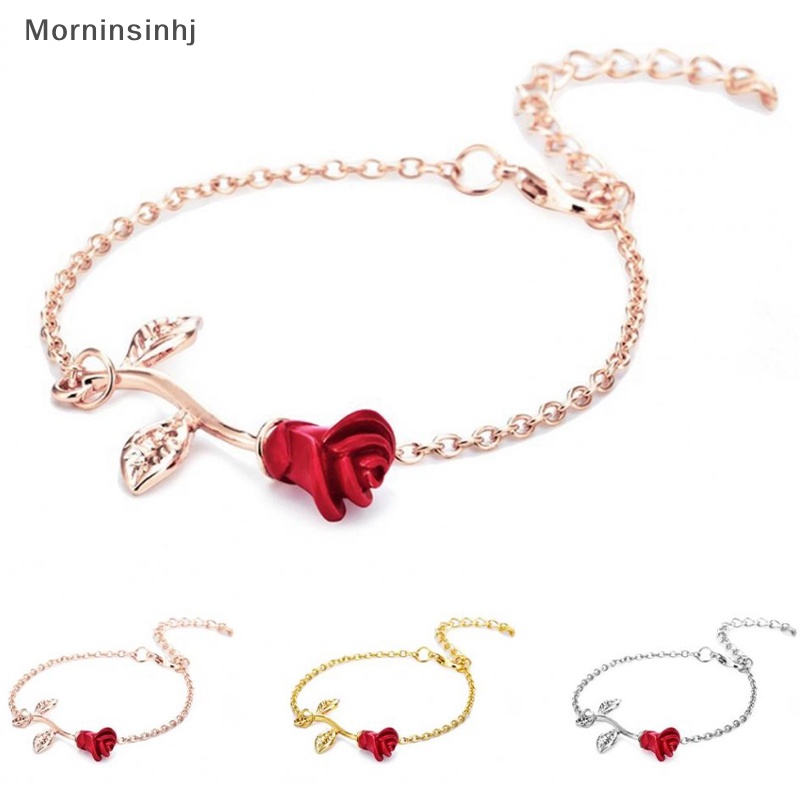 Mornin Wanita Gelang Lasg Bracelet Rose Adjustable Chain Jewelry Electroplag Panjang Untuk Pesta id