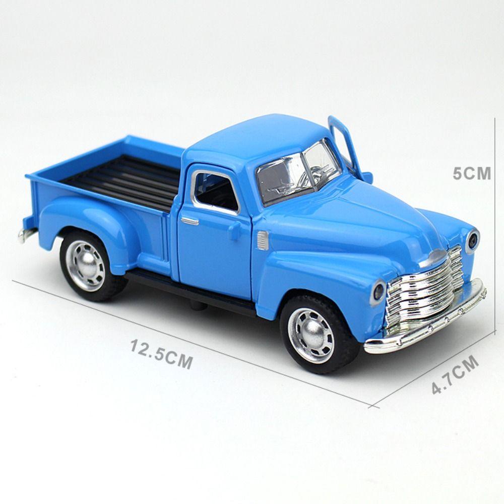 Lanfy Classic Pickup Car Model Mobil Klasik Dekorasi Rumah Kantor Simulasi Model Statis1/32 Alloy Pull Back Vehicle Toy Untuk Hadiah Ulang Tahun