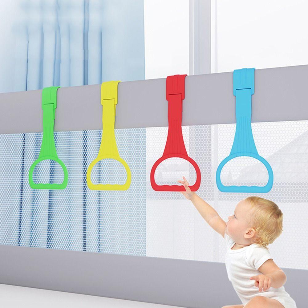 Nickolas1 Cincin Tarik Bayi, Cincin Tarik Aksesoris Tidur Untuk Playpen, Cincin Mainan Stroller Warna Solid Plastik Lucu Untuk Cincin Tempat Tidur