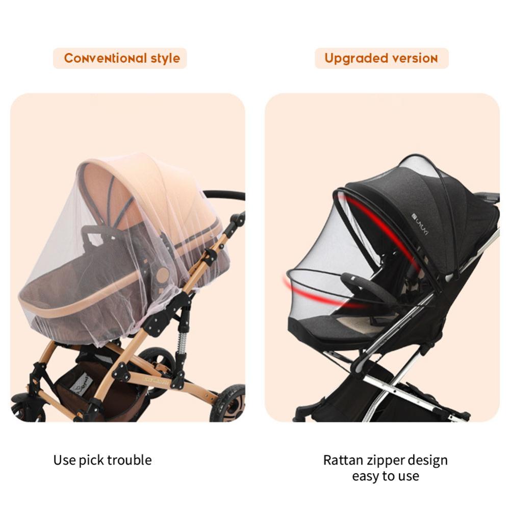 C5goon Resleting Type Kelambu Tempat Tidur Bayi Kelambu Dorong Anti Bobol Jaring Perlindungan Bayi Mesh Stroller Trolley Aksesoris U6V3