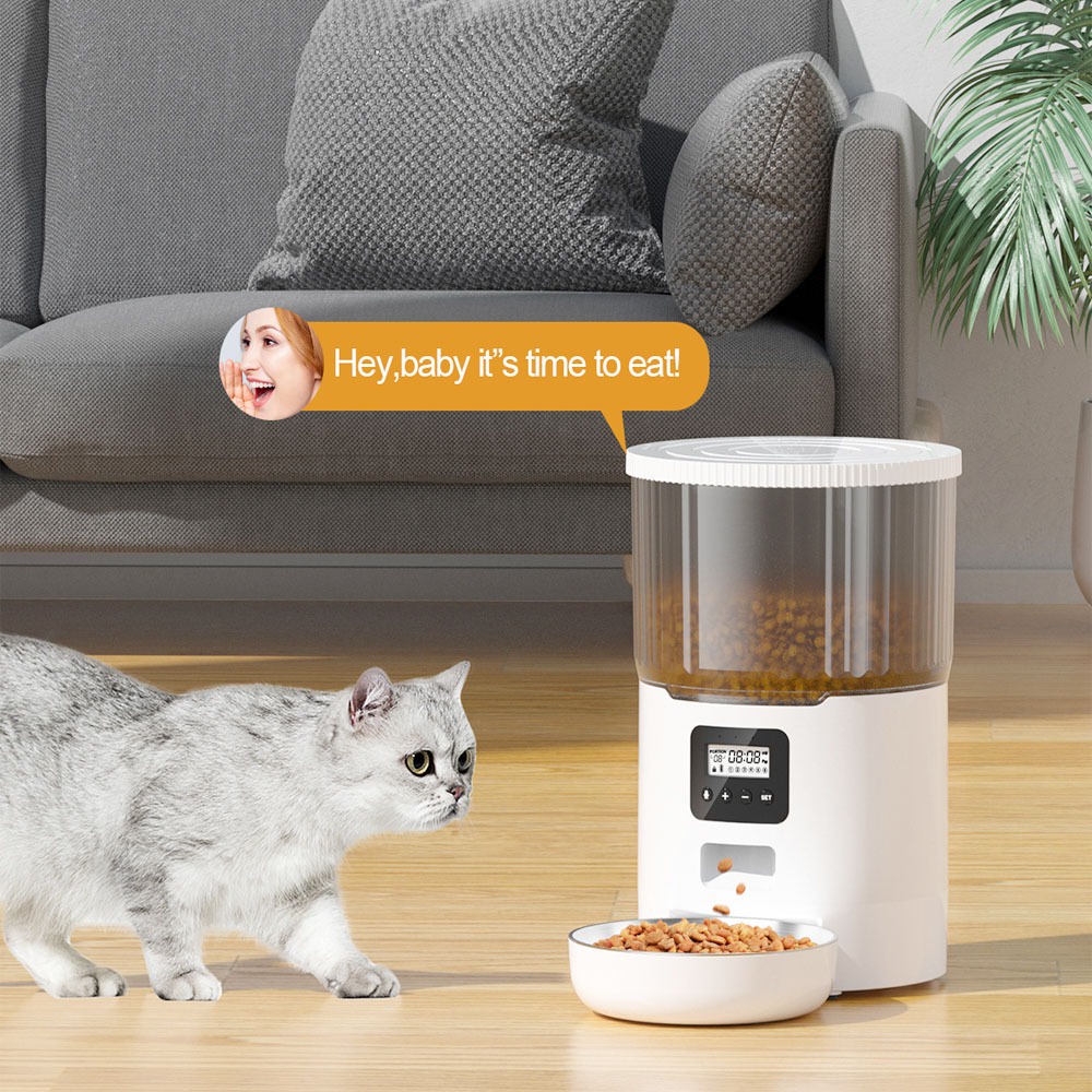 Tempat Makan Hewan Peliharaan Otomatis Automatic Smart Pet Feeder 4L