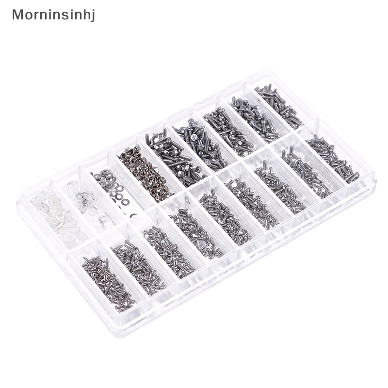 Mornin 1000 Pcs Sekrup Kecil Mur &amp; Obeng Jam Tangan Kacamata Glasses Repair Tool Kit New  Id